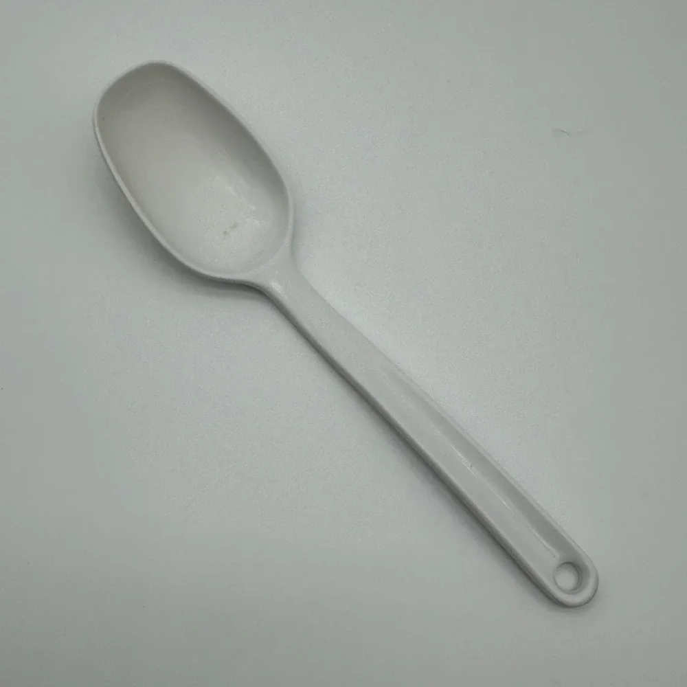 Trudeau Hollinger Design White Melamine 1/3 Cup Measuring Scoop Spoon 2518 10in